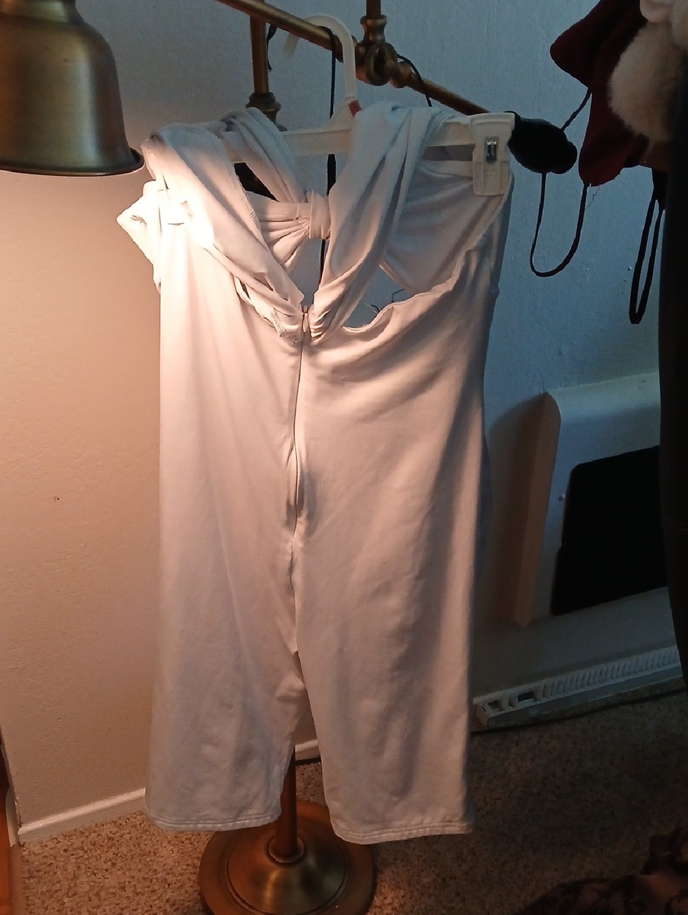 Women's White Satin Jumpsuit By MISGUIDED